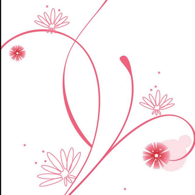 粉色抽象花朵无框画1