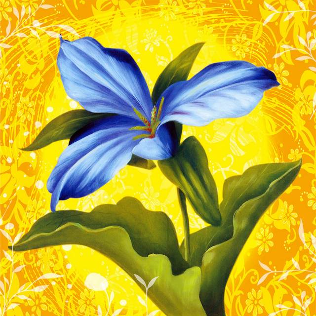 多彩花枝装饰画1