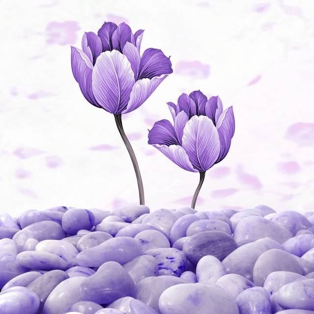 淡紫色装饰画