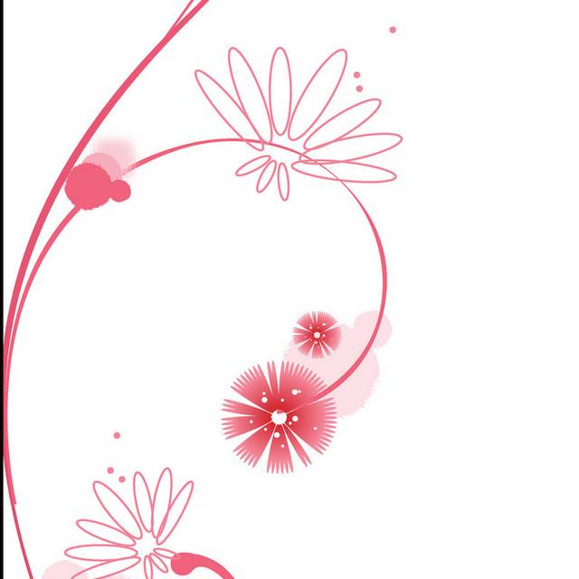 粉色抽象花朵无框画