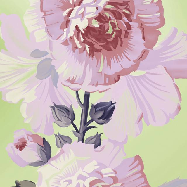 淡雅底纹花朵装饰画3