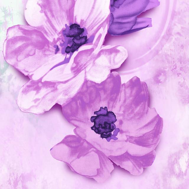 紫色纸花装饰画1