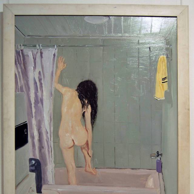 沐浴的女人无框画