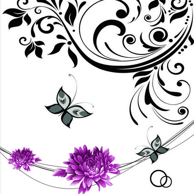紫色牡丹装饰画1