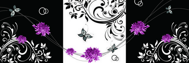 紫色牡丹装饰画3