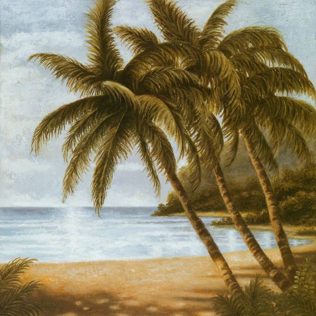 海边椰树装饰画