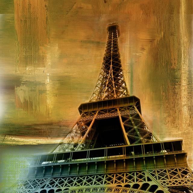 复古巴黎铁塔装饰画6