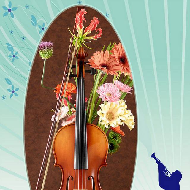 创意演奏人物小提琴装饰画