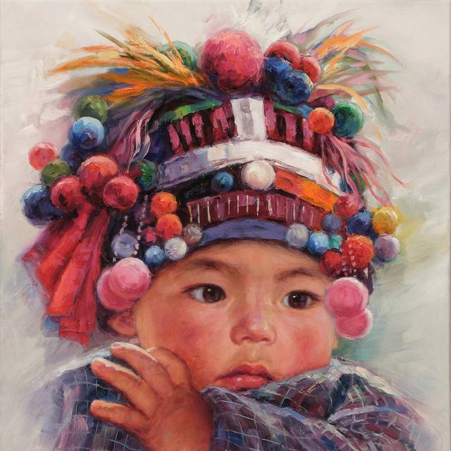 可爱小孩子无框画