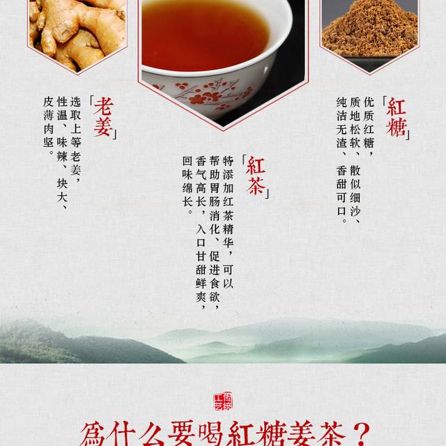红糖姜茶详情页