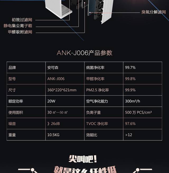 智能空气净化器详情页