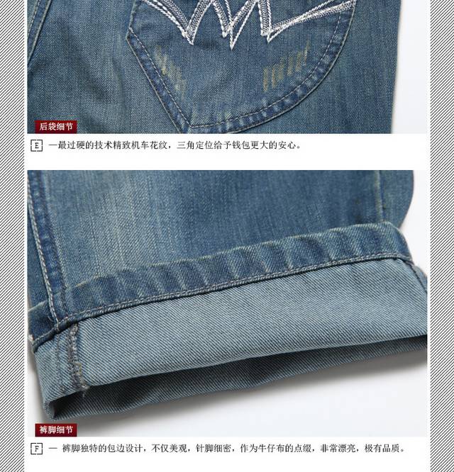 男士牛仔裤详情页