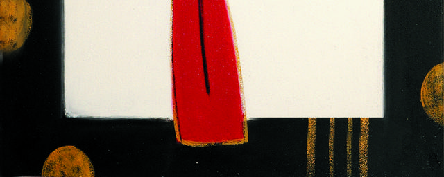 抽象红色花瓶无框画2