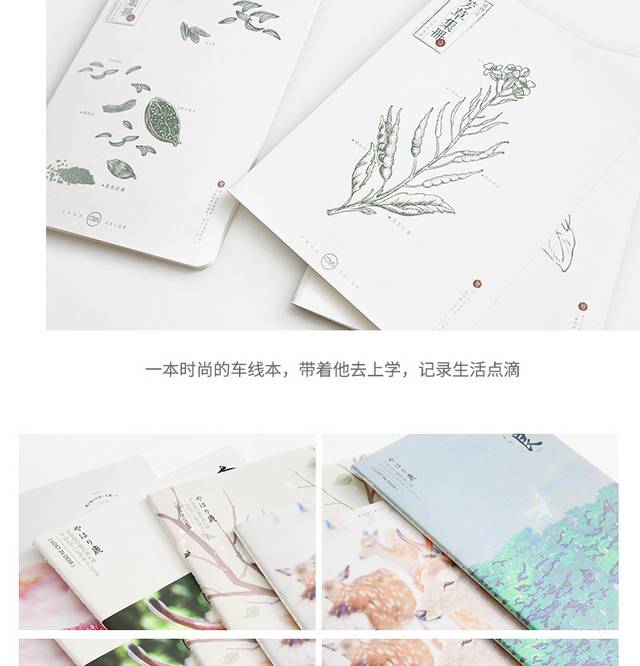 手绘多彩笔记本详情页