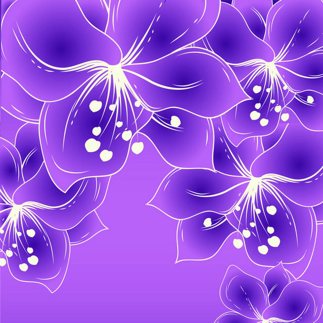 时尚紫色花卉装饰画