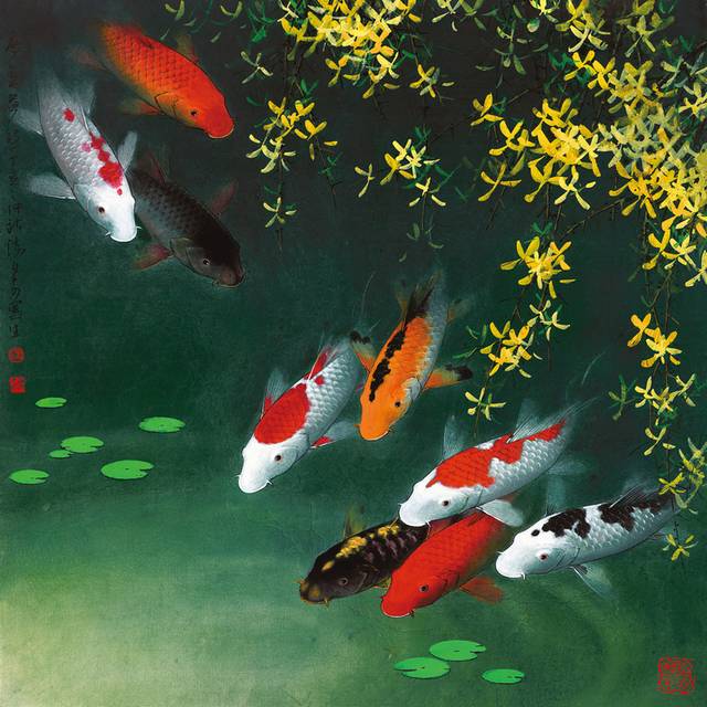 金鱼家居装饰画素材