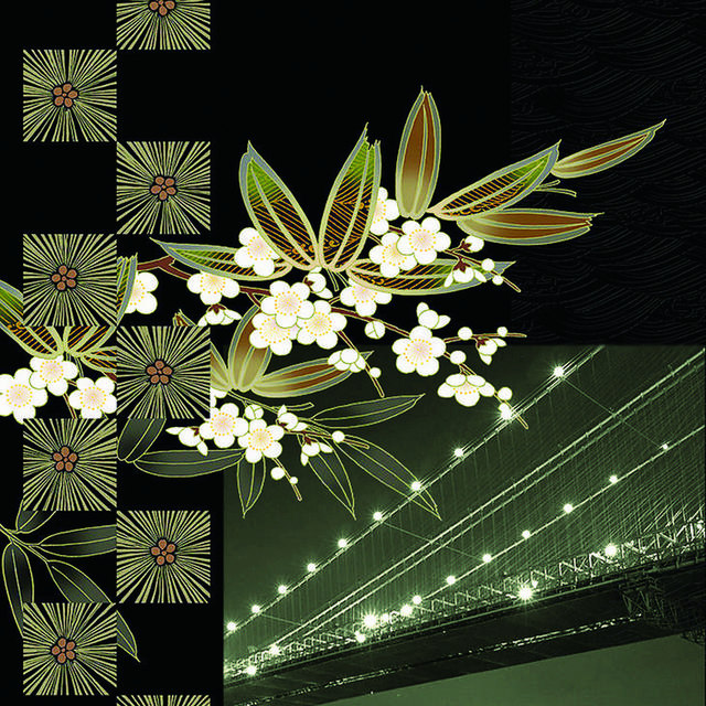 花卉大桥无框画2