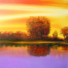 夕阳西下装饰画素材