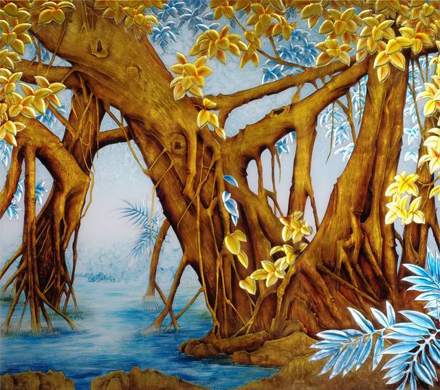 金色树林装饰画