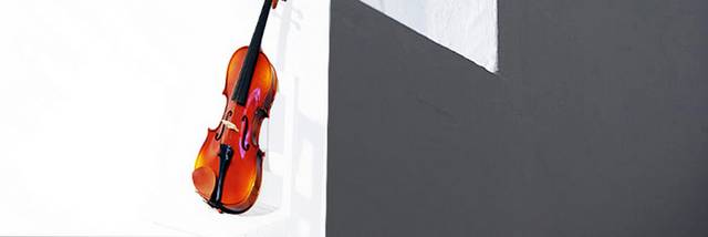 清新小提琴装饰画