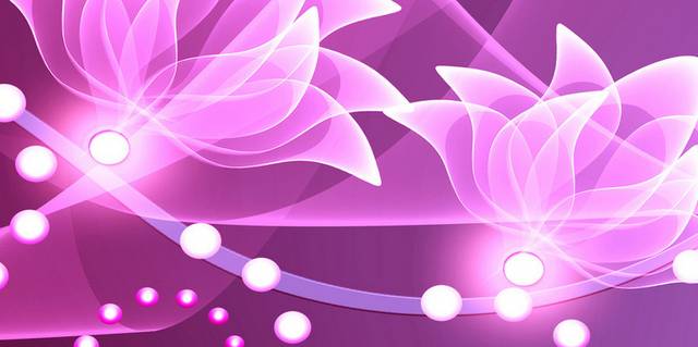 紫色透明花朵装饰画1