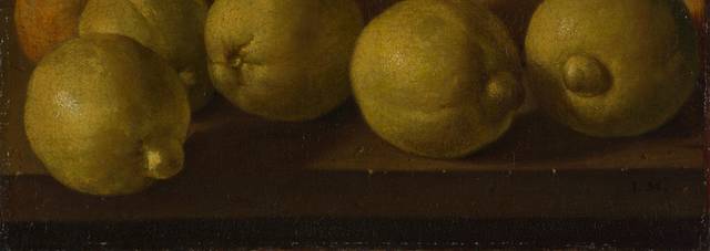 昏暗柠檬瓦罐油画装饰画
