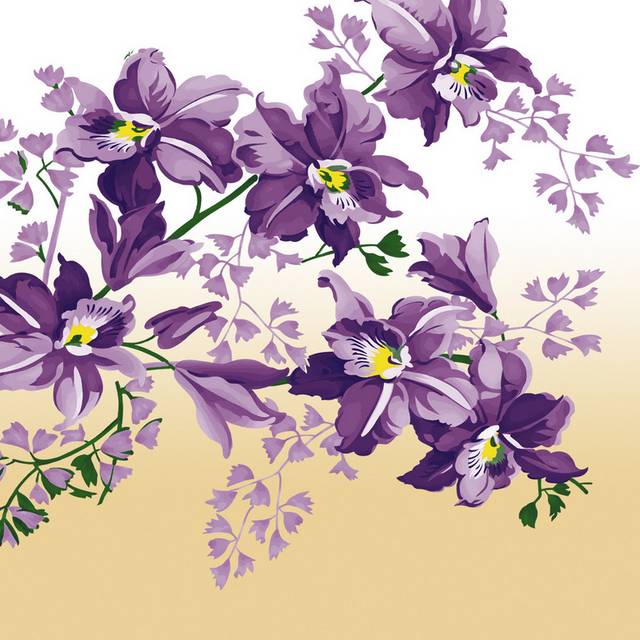 紫花朵装饰画2