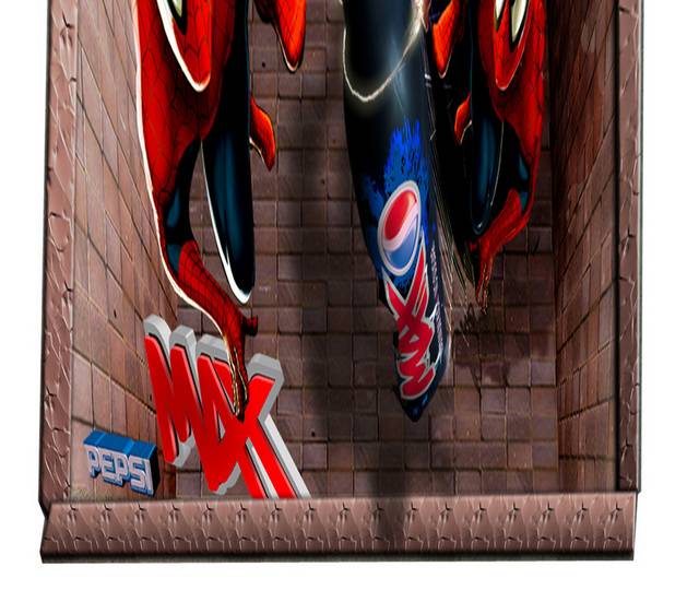 蜘蛛侠和饮料3D装饰画