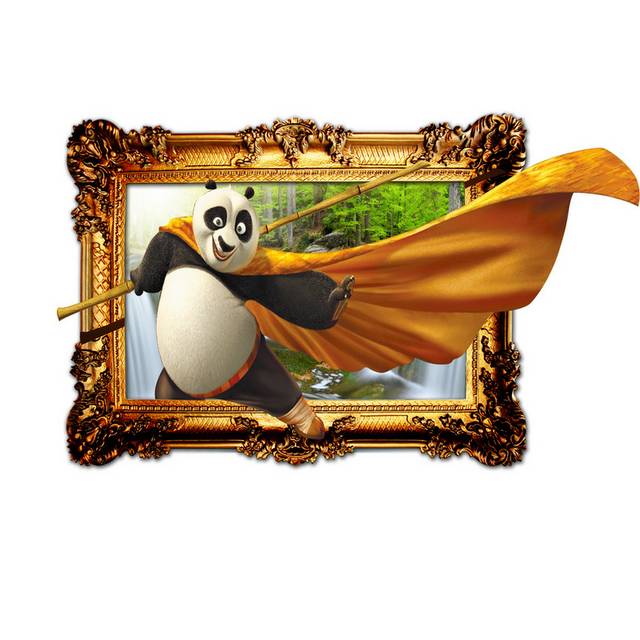 功夫熊猫阿宝3D装饰画