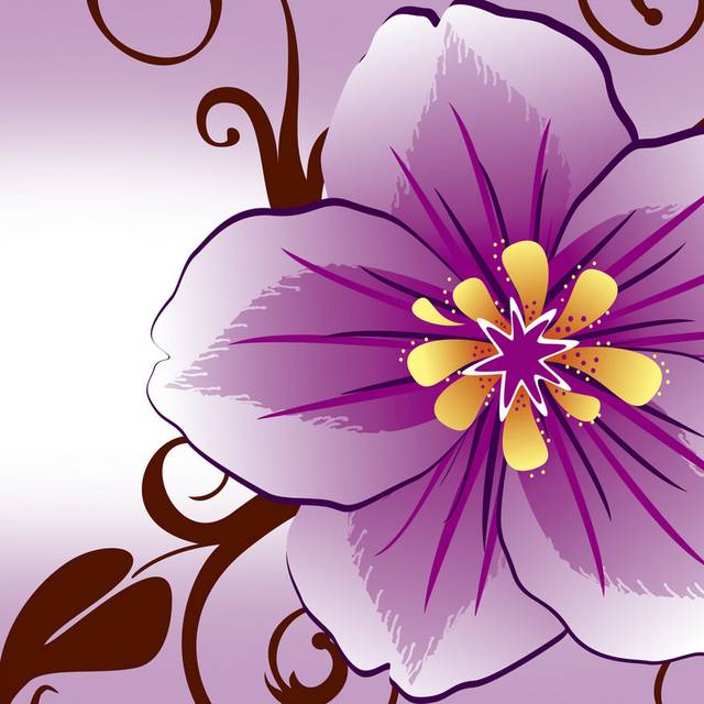 紫花瓣装饰画