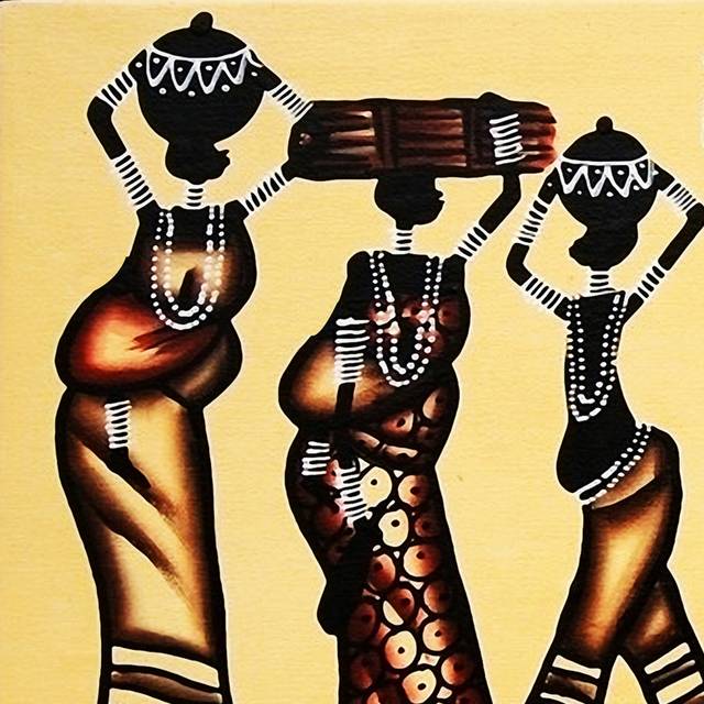 非洲妇女装饰画