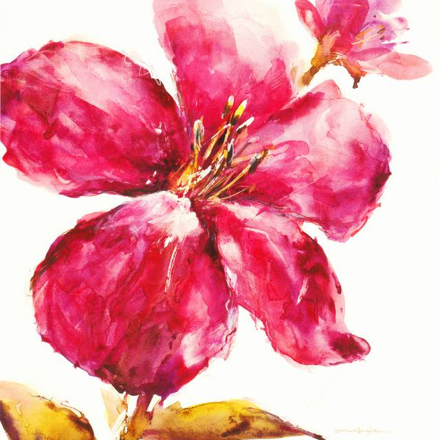 粉红花朵装饰画1