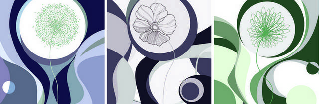 抽象花卉装饰画1