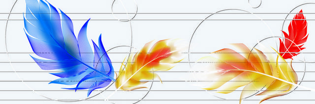 手绘羽毛装饰画