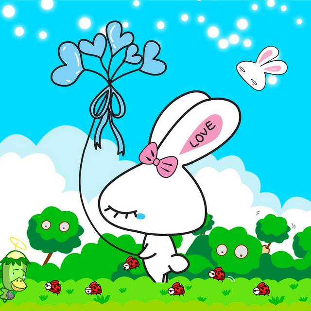 卡通可爱兔子装饰画