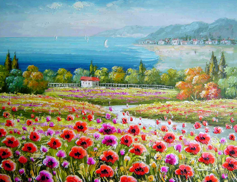 水彩花田精美装饰画 图品汇 水彩花田精美装饰画 图品汇