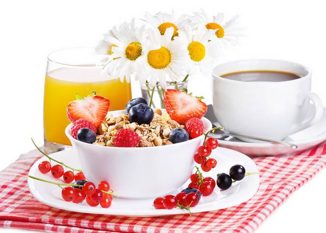 水果燕麦早餐装饰画