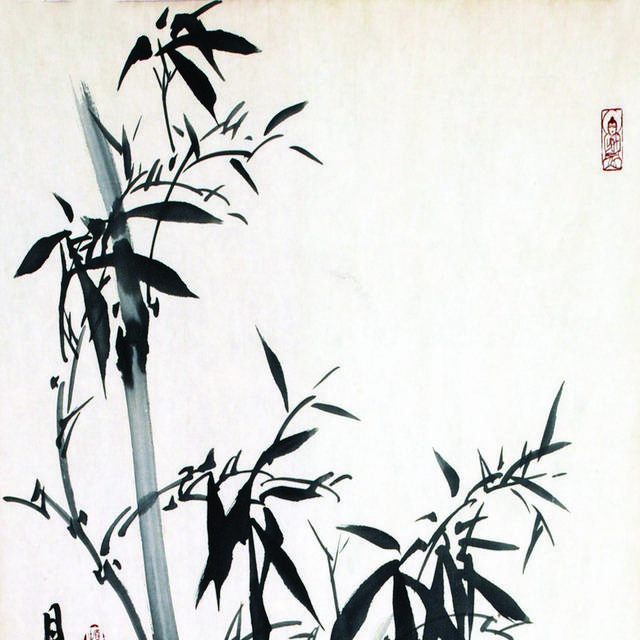 竹子水墨装饰画