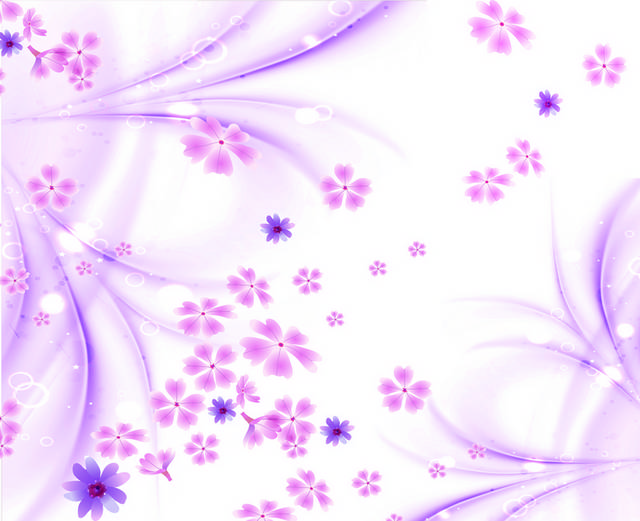 紫色精美大气花朵时尚装饰画