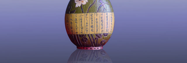 古典瓷瓶手绘花卉装饰画3