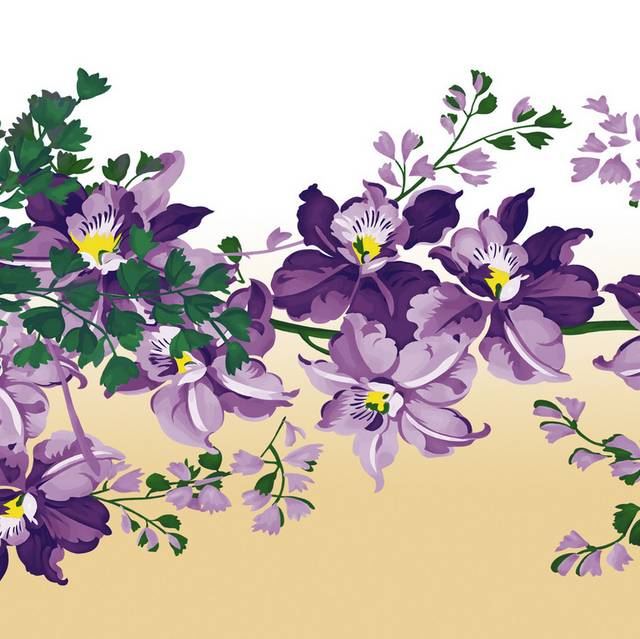 紫花朵装饰画1