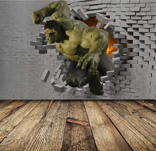 绿巨人3D墙画