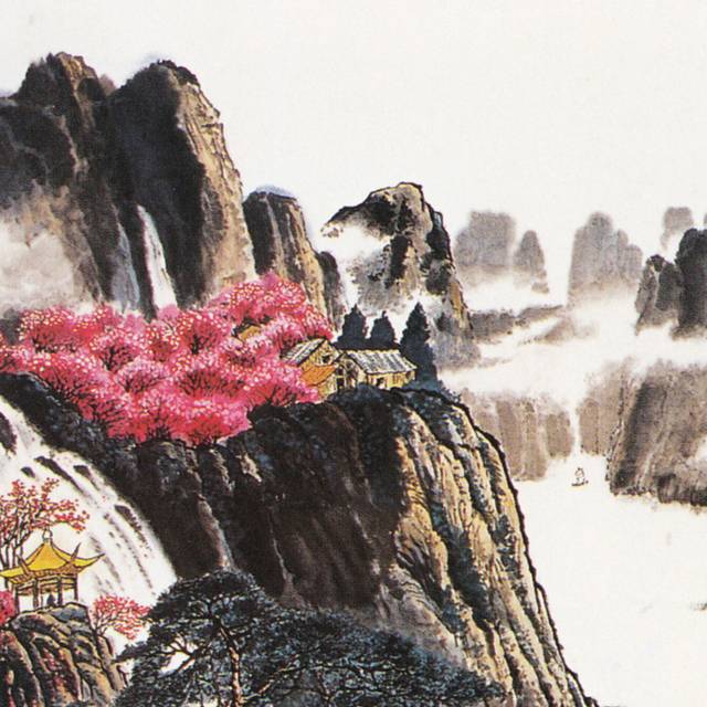 水墨山水房屋装饰画