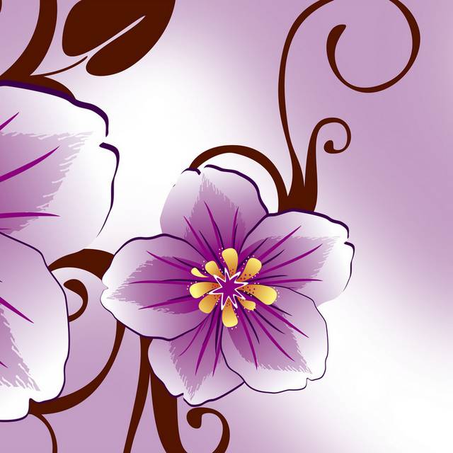 紫花瓣装饰画1