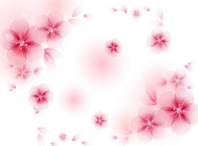 粉色大气时尚卡通花朵装饰画