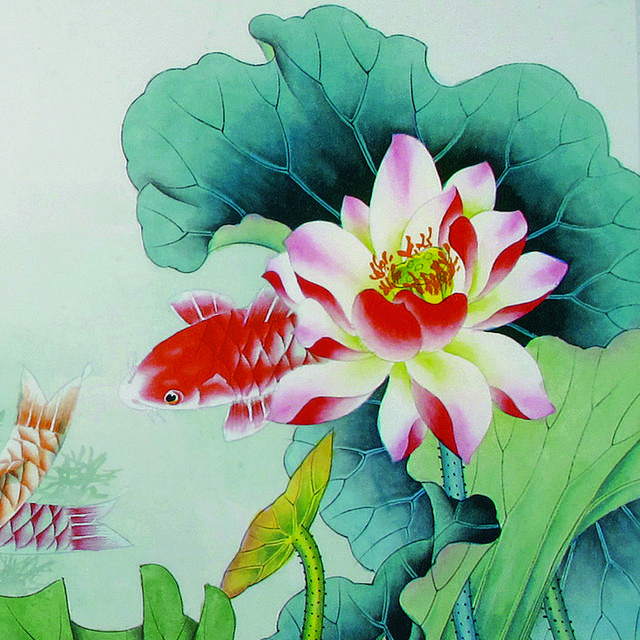 水墨书画连年有余装饰画