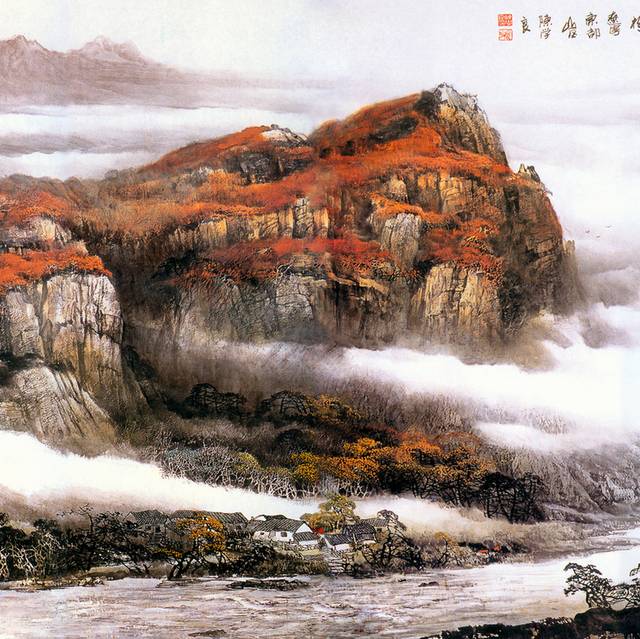 水墨山脉装饰画1