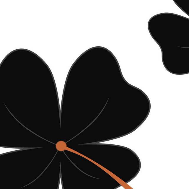 黑色花瓣组合装饰画1