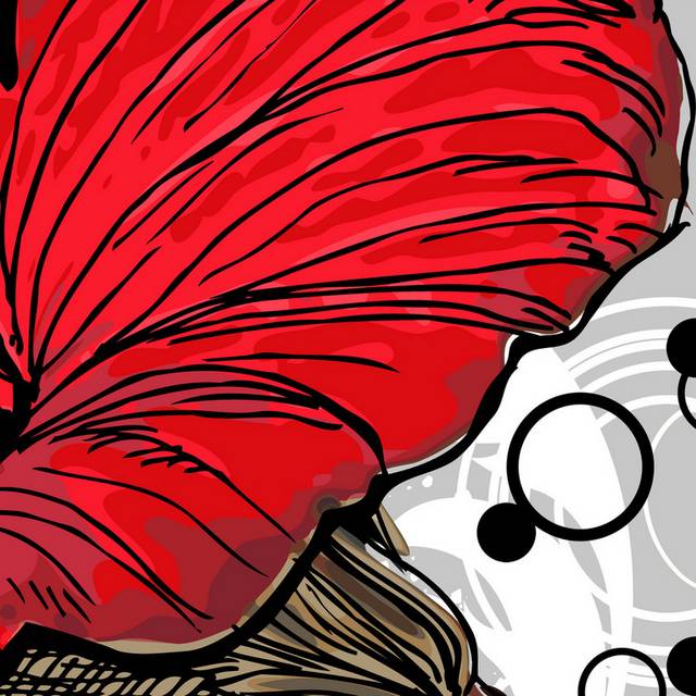 红色花瓣装饰画1