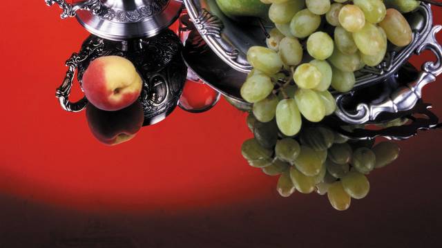 水果葡萄酒装饰画